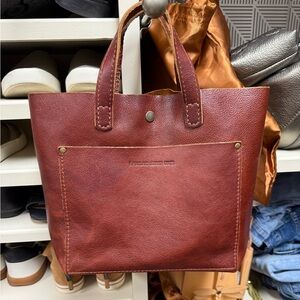 CINNAMON BEAR Portland Leather Mini Crossbody Purse Snap Tote NEW